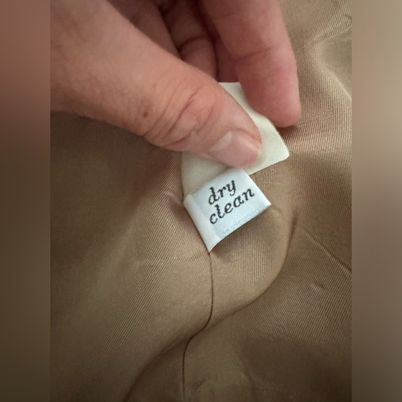 VTG Pendleton 1970s Set Tan Wool Long Sleeve Button Breasted Blazer + Skirt 8 - Picture 10 of 16